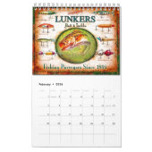 "15 Monats-Vintages Fischen " Kalender (Feb 2026)