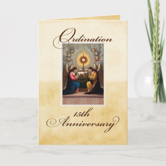 15. Ordination Anniversary Angels in Altar Karte (Vorderseite)