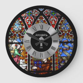15. Ordination Jubiläum festgehaltenes Glas Custom Große Wanduhr