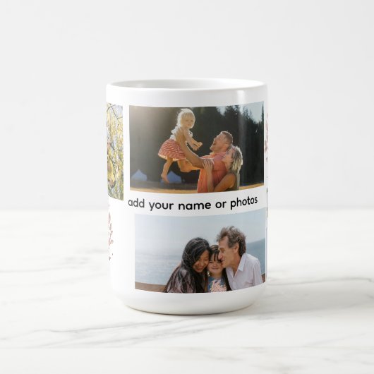 15 oz Custom Floral Heart Tasse (Mittel)