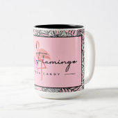 15 oz Flamingo Fan Tasse (VorderseiteRechts)