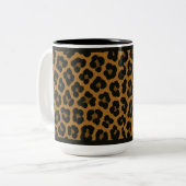 15 OZ. KAFFEE-TASSE - "LEOPARD PRINT" ZWEIFARBIGE TASSE (Vorderseite Links)
