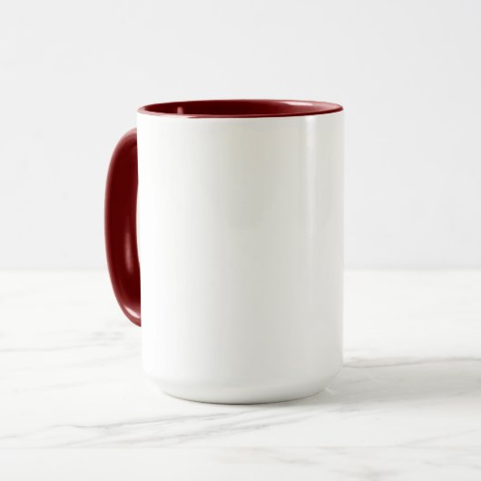15 oz Maroon Accent Mug for Everyday Sips Tasse (Vorderseite Links)
