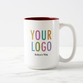 15 oz Maroon Inner Tasse Custom Logo Name Business