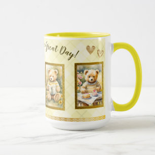15 oz Niedlich Teddy Bären Gelb Grosser Tagesvergn Tasse