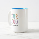 15 oz Sky Blue Inner Tasse Custom Logo Name Busine (Vorderseite Links)