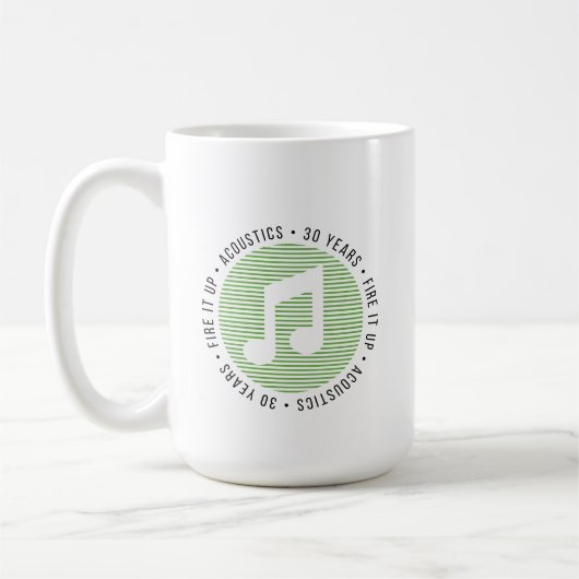15 oz Tasse 30 Jahre Musiknote + Alien (Links)