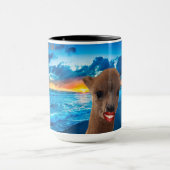 15 oz Tasse alpaca am Strand, vielen Dank (Zentrum)