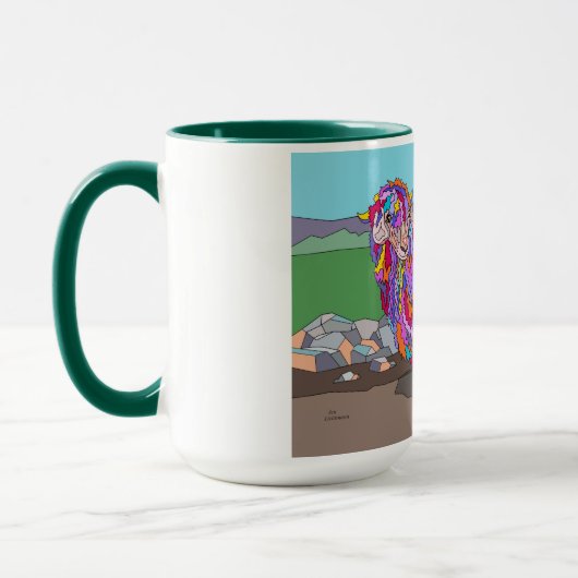 15 oz Tasse, Angora Ram Tasse (Links)