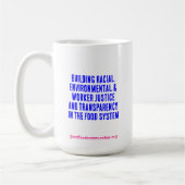 15 oz Tasse: Respekt für unsere Arbeit Kaffeetasse (Links)