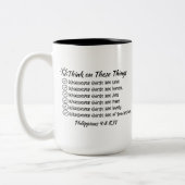 15 Oz Think on This Things Tasse - Philippinen 4:8 (Links)