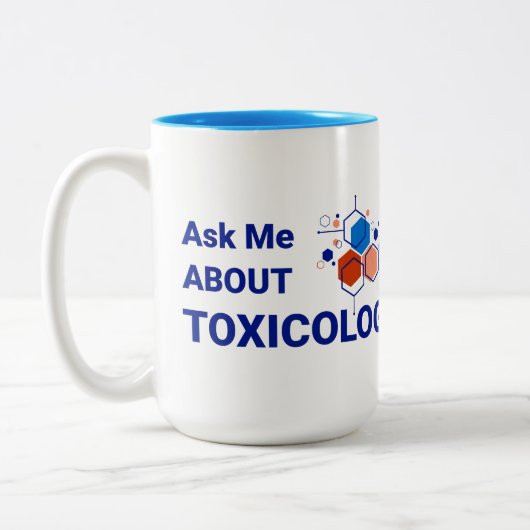 15 oz Zwei-Tone-Tasse - Frag mir über Toxikologie Zweifarbige Tasse (Links)