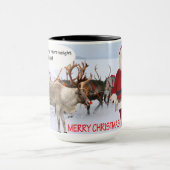15 oz zwei Töne Tasse. frohe Weihnachten glücklich Tasse (Zentrum)