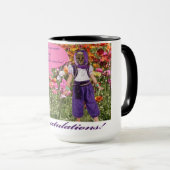 15 oz zwei Töne Tasse. Glückwunsch. ocelot/geni Tasse (VorderseiteRechts)