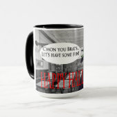 15 oz zwei Töne Tasse. Happy halloween. KatzenHexe Tasse (Vorderseite Links)