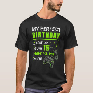 15. Perfect Birthday Boys Gaming 15 Jahre alt Ga T-Shirt