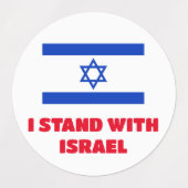 15 Pieces I Stand With Israel Sticker Labels (Design 1)