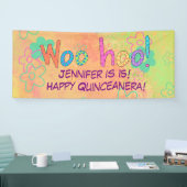 15. Quinceanera Geburtstagsname Personalisierter B Banner (Messe)