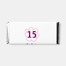 15. Quinceanera Happy Geburtstag rosa lila Datum