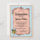 15. Quinceanera Party Wonderland Rabbit Einladung (Vorderseite)