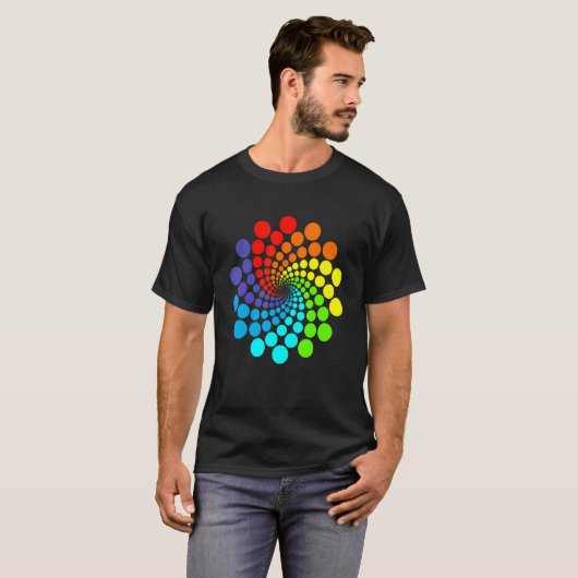 15. September Internationaler Dot Day Rainbow Polk T-Shirt (Vorne ganz)