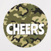 15-set Camouflage Green, Brown, Tan & Black Etiketten (Design 2)