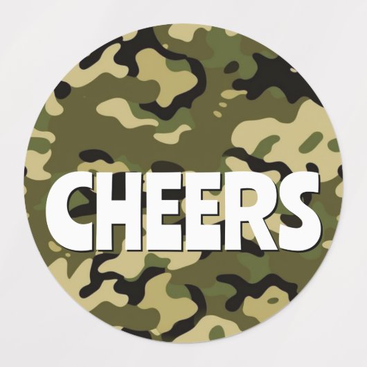 15-set Camouflage Green, Brown, Tan & Black Etiketten (Design 2)