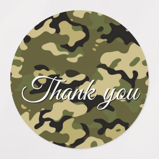 15-set Camouflage Green, Brown, Tan & Black Etiketten (Design 1)