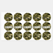 15-set Camouflage Green, Brown, Tan & Black Etiketten (Blatt)