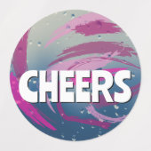 15-set Fuchsia & Soft Pink Brushstrokes Etiketten (Design 2)