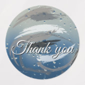 15-set Monochrome Black, White & Gray Brushstrokes Etiketten (Design 1)