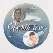 15-set Photo Black, White & Gray Brushstrokes Etiketten (Design 1)