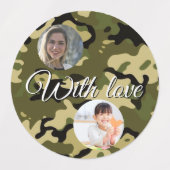 15-set Photo Camouflage Green, Brown, Tan & Black Etiketten (Design 1)