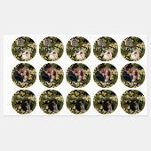 15-set Photo Camouflage Green, Brown, Tan & Black Etiketten (Blatt)