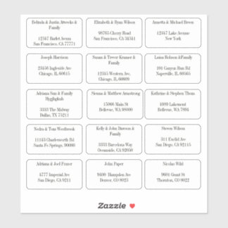 15 Simple Individual Guest Name Address Aufkleber