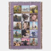 15 Square Foto Collage Keepake Lavender Decke (Vorderseite Vertikal)