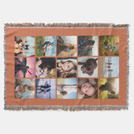 15 Square Foto Collage Keepake Terracotta Decke