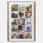 15 Square FotoCollage Keepake White Decke (Vorderseite Vertikal)