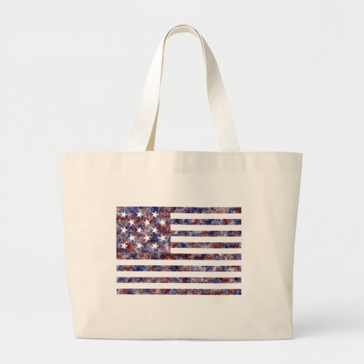 15 Star US Flag Große Tote Tasche (Vorne)