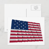 15-Sterne-Flagge Postkarte (Vorne/Hinten)