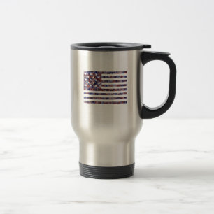 15 Sterne US-Flagge Reisebecher