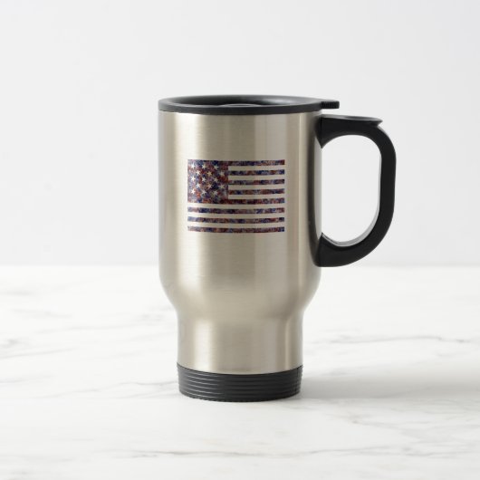 15 Sterne US-Flagge Reisebecher (Rechts)