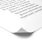 15 Tabelle Blau & Grau Hochzeitskarte Poster (Ecke)