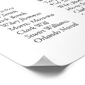 15 Tabelle Elegant Modernes Hochzeitsstift Poster (Ecke)