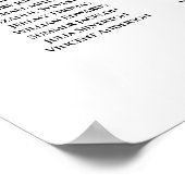 15 Tabelle Elegant Rosa Blumenkarte Poster (Ecke)