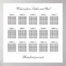 15 Tabelle Elegantes Minimalistisches Sitzdiagramm