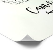 15 Tabelle Hochzeitskarte Grüne Eukalyptus Poster (Ecke)