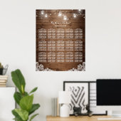 15 Tabellen Rustikale Strandlichtdiagramme Poster (Heimbüro)