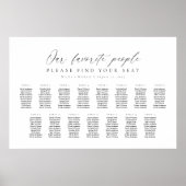 15 Tabellen Unsere Lieblings-Sitzplan Poster (Vorne)