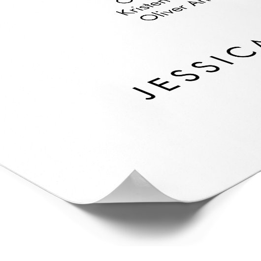 15 Tabellen Unsere Lieblings-Sitzplan Poster (Ecke)